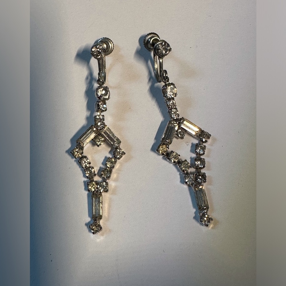 VTG rhinestone earrings bundle 2 for $25 offer